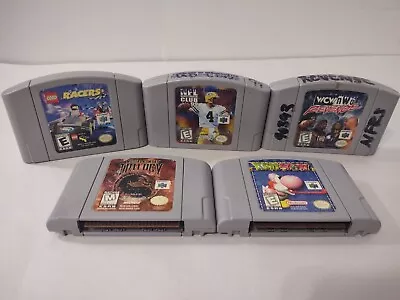 Lot Of 5 N64 Nintendo 64 Authentic Games Yoshi Mortal Combat Lego Blockbuster + • $13.50