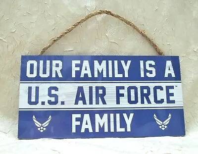$14.95 • Buy Our Family Is A U. S. Air Force Family Indoor Wooden Sign USAF New Sealed 