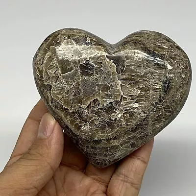 235.6g3 X3.3 X1.2  Natural Chocolate Gray Onyx Heart Polished @MoroccoB18832 • $9.60