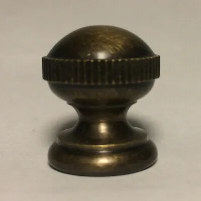 New Antique Brass Knurled Ball Finial For Standard Lamp Harps 7/8  Ht. #BF411A • $5.12