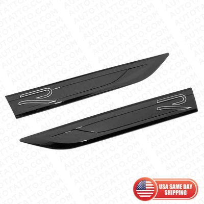 $34.99 • Buy VW Golf 8 MK8 R Badge Side Left  Right Fender Marker Nameplate Emblem Logo Black