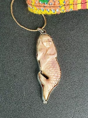 Old Nagaland Carved Mermaid Pendant  On Chain …beautiful Collection • $78.29