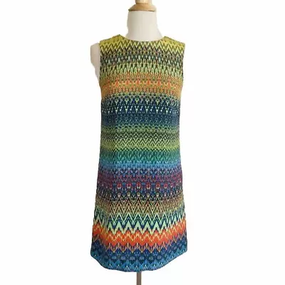 Missoni Silk Multicolored Abstract Sheath Dress 100% Silk~Size 36 (US 4) • $45