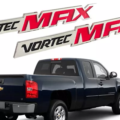 2Pcs Vortec Max Emblem Badge For Silverado Sierra SS Fender Side Door Tailgate • $14.99