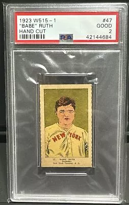 1923 Babe Ruth W515-1 #47  Yankees Psa 2 • $8500