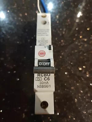 £9 • Buy Wylex Consumer Unit RCBO NHXSBS1 C Type C6 30mA Circuit Breaker Used