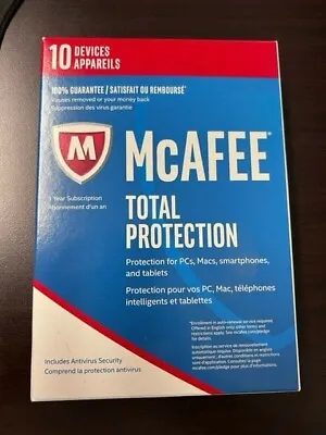 McAfee Total Protection 2017 - 1YR 10 Device PC/Mac (Retail Box) • $21.99