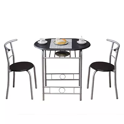 Dining Room Table Set 3 Piece Breakfast Bar Table Set Kitchen Table And 2 Chairs • $110.80