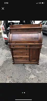 Wooden Roll Top Desk Vintage  • $43