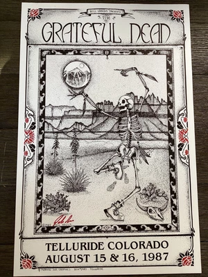 $75 • Buy Grateful Dead Telluride 1987 Concert Poster Original!!