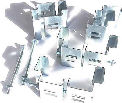£19.80 • Buy Postfix® Slotted Concrete Fence Post Brackets To Fit 4  X 4  Posts 4 SETS - Fix