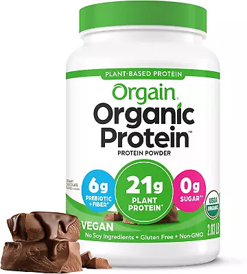 Orgain Organic Vegan Protein Powder Creamy Chocolate Fudge - 21G Plant Based Pr • $34.98