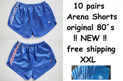 10 Arena 80s Vintage Shorts XXL NEW Sports Retro Nylon Running Sprinter Shiny • £53.88