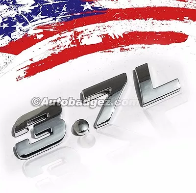 1 - NEW 3.7L Chrome Lettering Emblems Rear Side 3.7L Fits G60 G37 G37S • $5.49