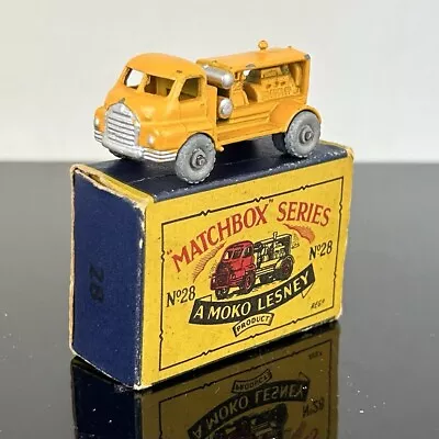 Matchbox Moko Lesney 28-A Bedford S Compressor Truck Matt Orange BOXED RARE • $43.55