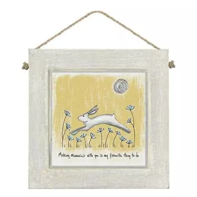 East Of India Making Memories With You Hare Wooden Plaque - Thoughtful Gift Idea • £8.49