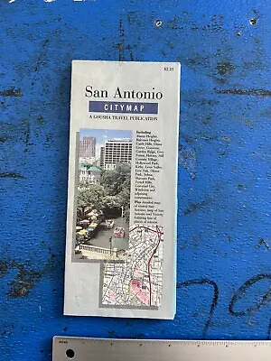Vintage 1990’s San Antonio Texas City Map Gousha Travel Publication • $4.40