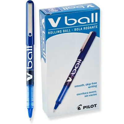35201 Pilot VBall Stick Rolling Ball Pen Blue Ink Ex Fine 0.5mm Box Of 12 • $25.49