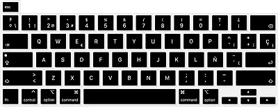 Ultra Thin Spanish Language Silicone Keyboard Cover Skin For 2022 Macbook Pro 13 • $13.19