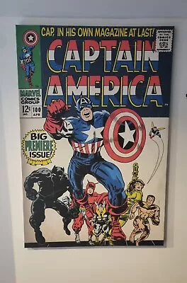 Captain America Canvas Prints Classic Marvel Comic Covers 90cmx60cm  • £10