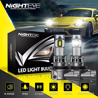 NIGHTEYE 70W Pair H11 LED Headlight Globe Light 6500K High Low Beam Bulbs White • $28.99