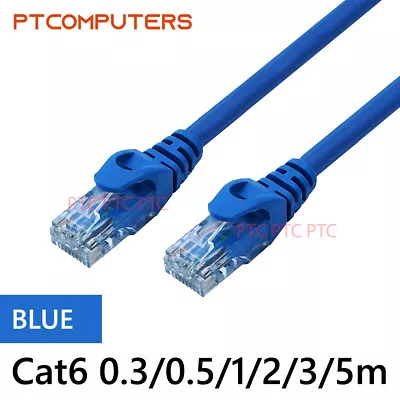 Wholesale Cat6 Ethernet Network Cable LAN Router Internet Data Patch Lead Blue • $3.95