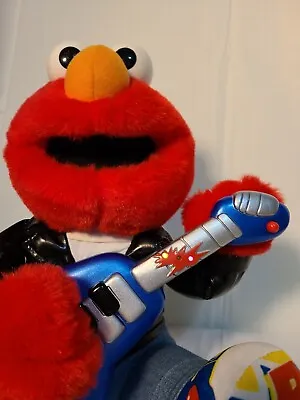 $21.99 • Buy Vintage 1998 TYCO Rock N’ Roll Elmo W/Gutair And Leather Jacket Shakes And Sings