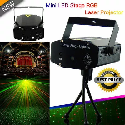 Mini Laser Projector Stage Lights R&G Lighting DJ Disco Party Club KTV Xmas US • $16.99