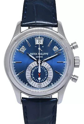 Patek Philippe 5960 Annual Calendar Chronograph Platinum Watch Box/Papers 5960P • $75325