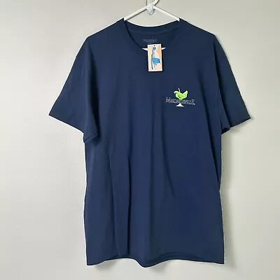 Margaritaville T Shirt Mens L Navy Livin For The Weekend Short Sleeve Parrot NWT • $16.16