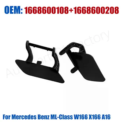 1Pair Front Bumper Headlight Washer Cover For Mercedes ML-Class W166 X166 A16 • $15.46