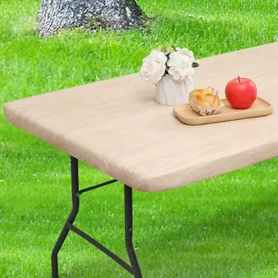  Rectangle Vinyl Tablecloth Fitted For 30  X 48  Rectangle Table Yellowish • $22.14