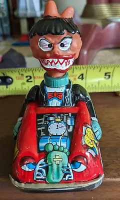 Scarce Vintage Marx NUTTY MAD MADS  Monster TIN FRICTION CAR 1960s • $380