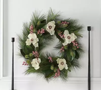 Valerie 26  Glistening Magnolia And Berry Wreath • $35.99