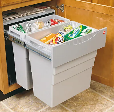 Pull Out Waste Bin 1x 19 And 1x 30 Litres Hailo Easy-Cargo (502.70.522) • £194.72