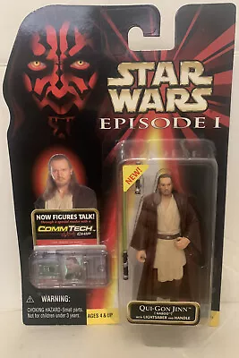 Star Wars QUI-GON JINN (Naboo) Figure Episode 1 CommTech Hasbro 1998 • $15