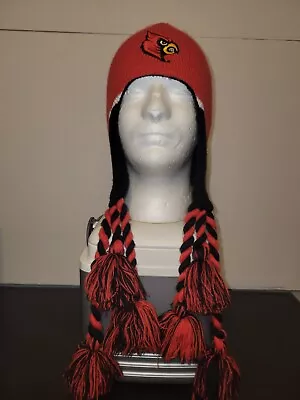 University Of Louisville Cardinals Beanie With Ear Flaps And Tassels • $13.80