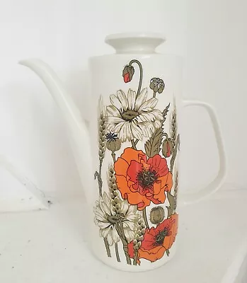 Vintage J & G Meakin 1970s Poppy Coffee Pot 24 Cm Tall VGC • £10.50