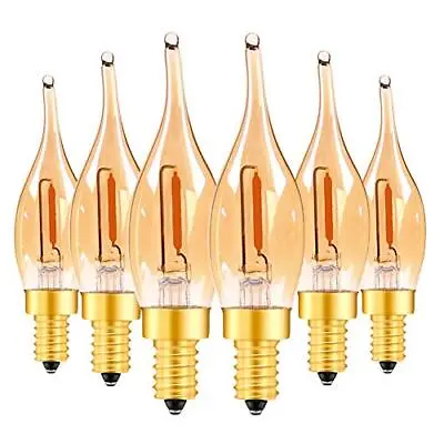 Led Vintage Candelabra Bulbs Night Lights E12 C22t Edison Candle Bulbs Filament • $14.42