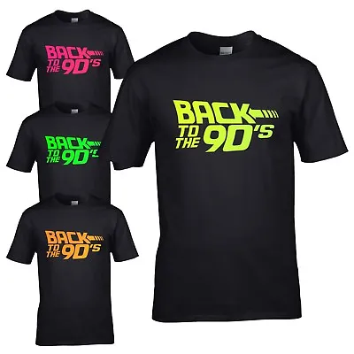 Back To The 90's T-Shirt - Fancy Dress Neon Print Love 90s Party Dance Club Top • £9.42