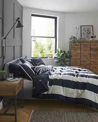 £25.20 • Buy Teenagers Bedding Navy White Striped Jack Wills Heritage Stripe Duvet Cover Set