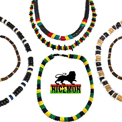 Jamaica Necklace Rasta Africa Beaded Reggae Roots Earth Beads Hippie Necklaces • $15.99