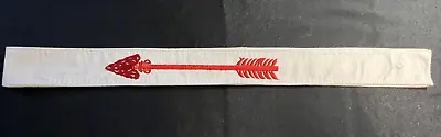 BSA Order Of The Arrow Ordeal Sash White Red Embroidered Arrow 54  SB-114 • $11.24