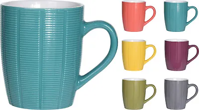 6 Large Coffee Mugs 370ml Café Latte Mug Cappuccino Mocha Tea Drinking Cups • £17.99