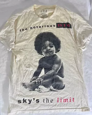 Notorious Big Sky Is The Limit T-Shirt Size M Medium Beige Picture Hip Hop • $19.99