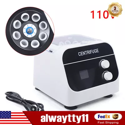 Lab Digital Benchtop Centrifuge PRP Blood Centrifuge Machine LCD Display 8 Holes • $94.05