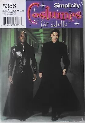 Simplicity 5388 Mens Duster Coat Matrix Costume Sewing Pattern Sz XS-XL • £24.10