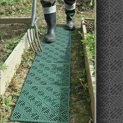 Pack Of 4 Tiles Green For Outdoor Deck Garden Flooring Tiles Board Decking  • £10.99