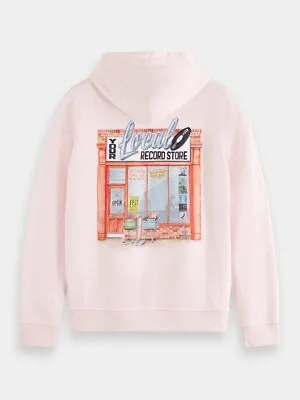 Scotch & Soda Vinyl Record Artwork Hoodie Pink MF Doom Pink Floyd Size M NWOT • $74.95