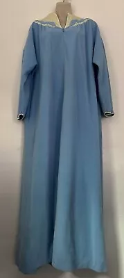 Vintage Vanity Fair Nightgown Long Warm Blue Pajama Pjs Large Made In USA • $8